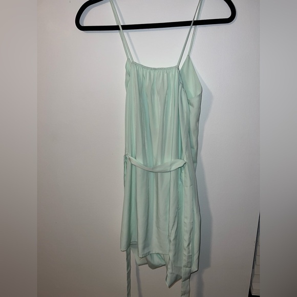Assali Lavinia x REVOLVE Sleeveless Bow Mint Green V-Neck Mini Dress Large NWT - Picture 8 of 8
